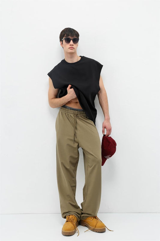Basic Elastic-Waist Sweatpants