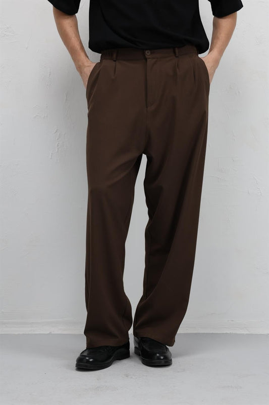 Baggy-Fit Fabric Pants 30-795-1
