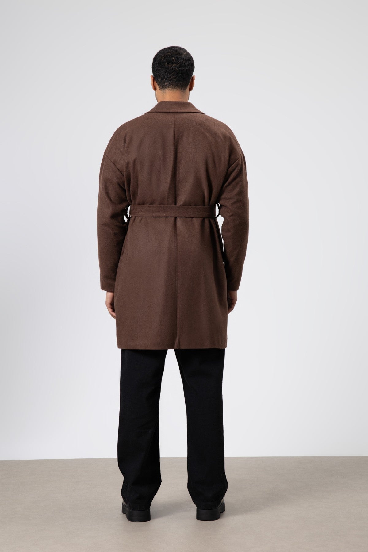 Oversized Arched Cashmere Coat