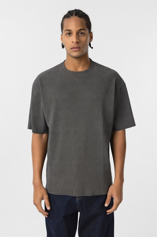 Machine-Washable Ottoman Basic Oversized T-Shirt