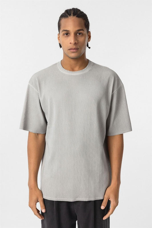 Machine-Washable Ottoman Basic Oversized T-Shirt