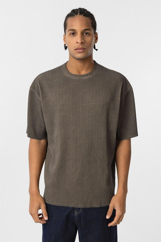Machine-Washable Ottoman Basic Oversized T-Shirt
