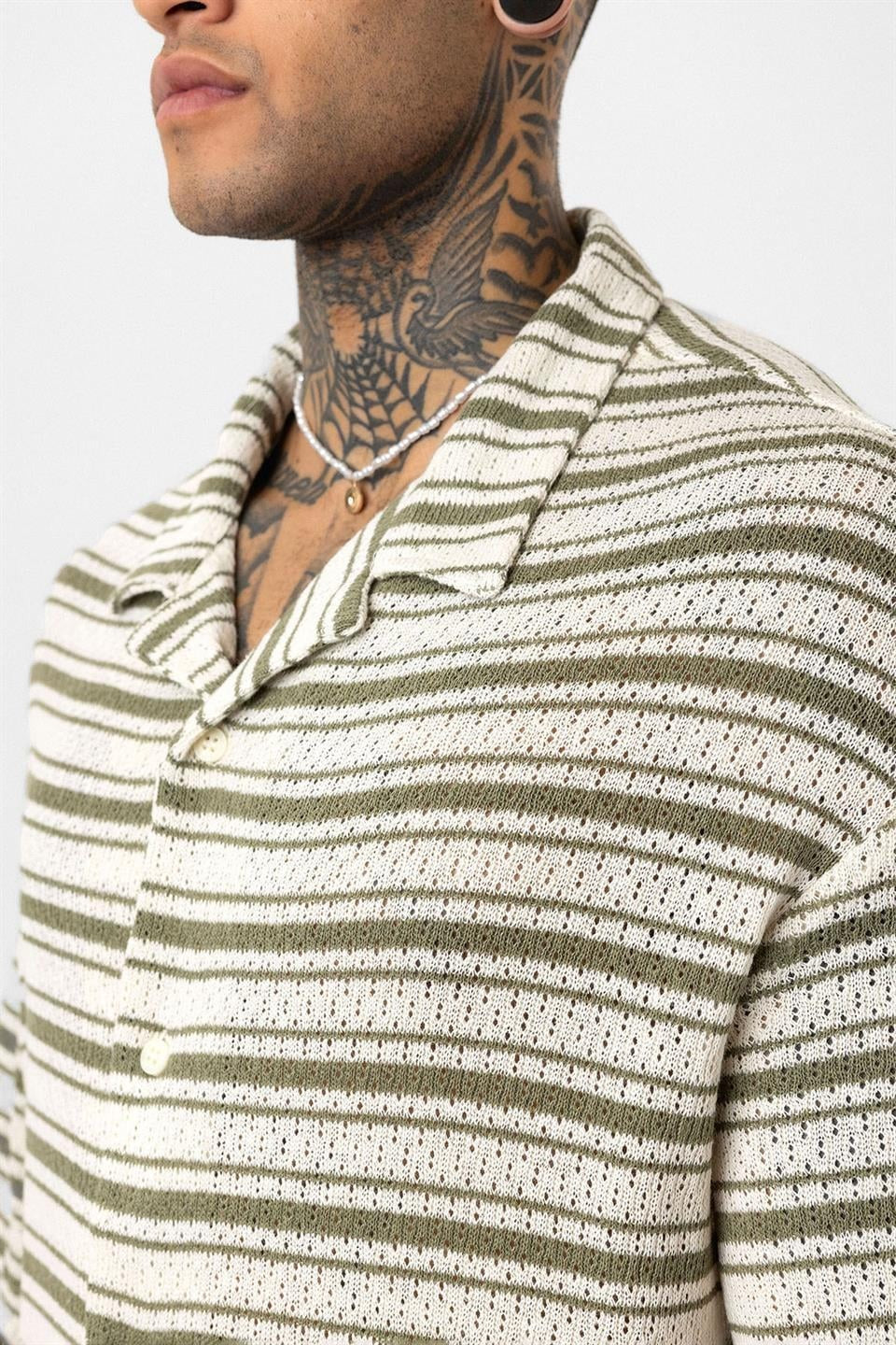 Oversized Striped Knit T-Shirt