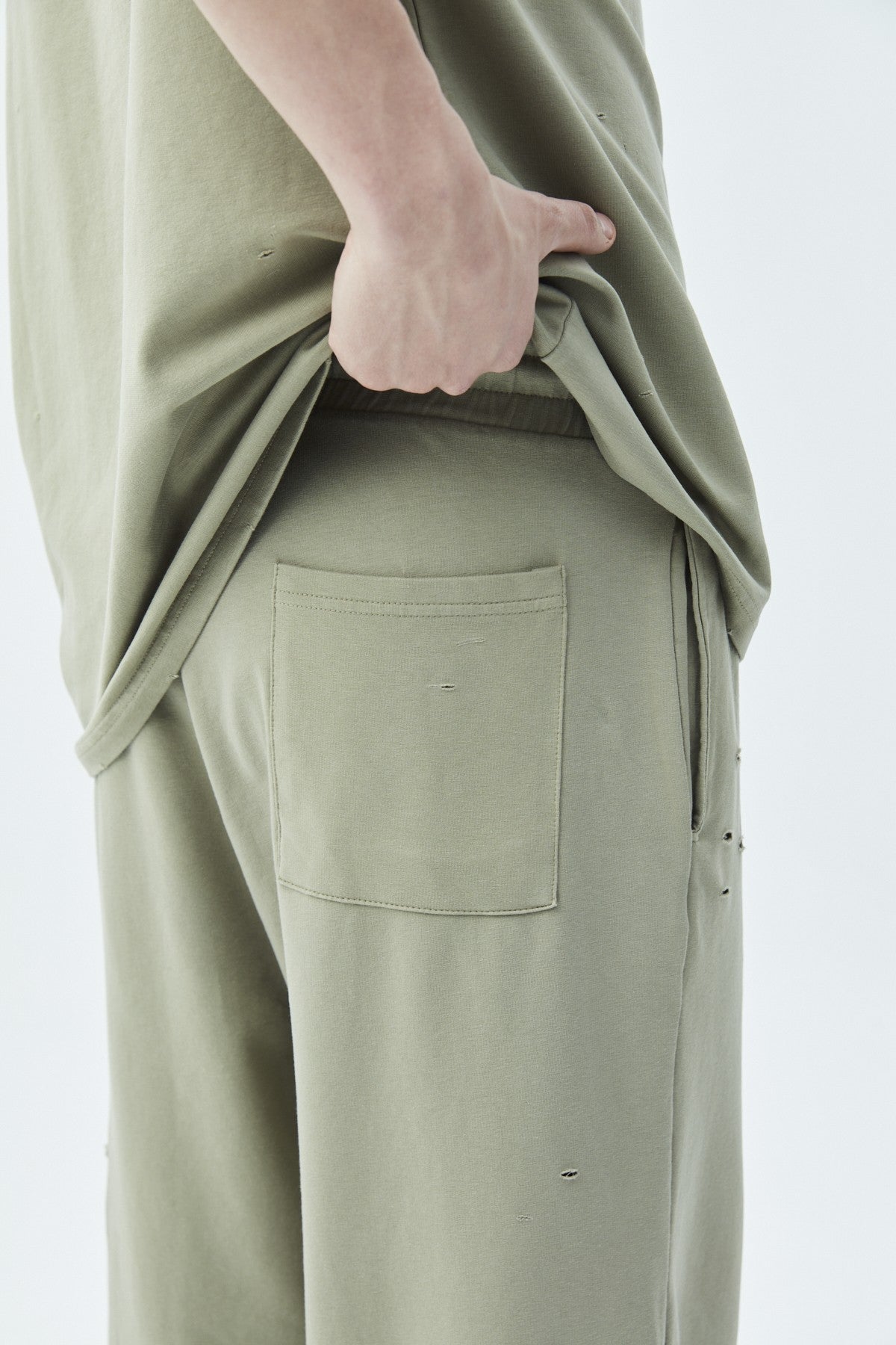 Oversized Sweatsuit Set with Cutout Details