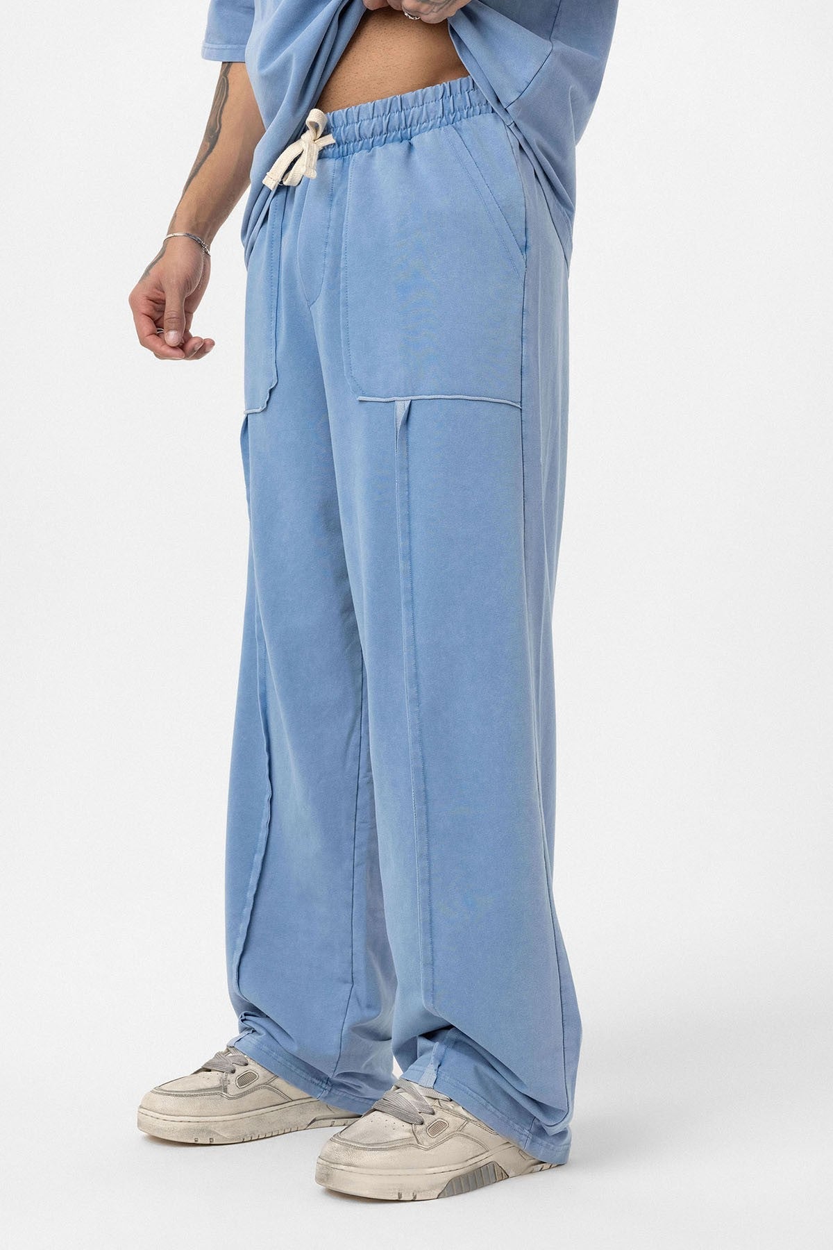 Oversized Printed Sweatsuit Set (Machine Washable)