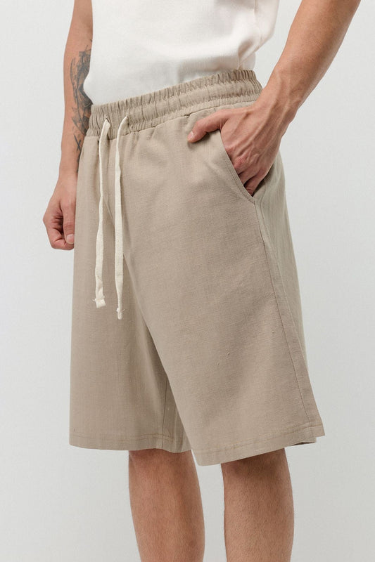 Basic Oversized Linen Shorts