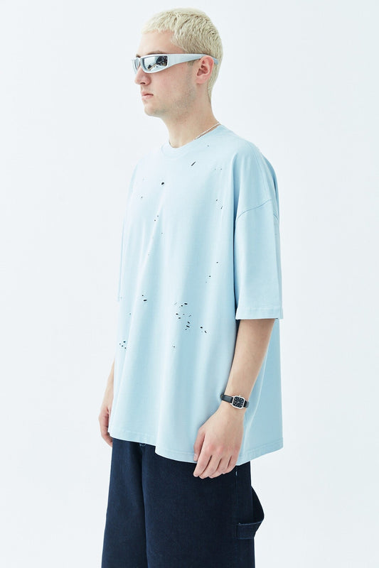 Oversized T-Shirt with Ripped Details