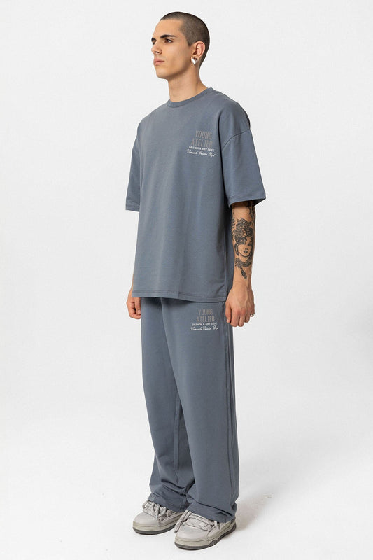 Young Atelier Printed Oversized Sweatsuit Set 40-603