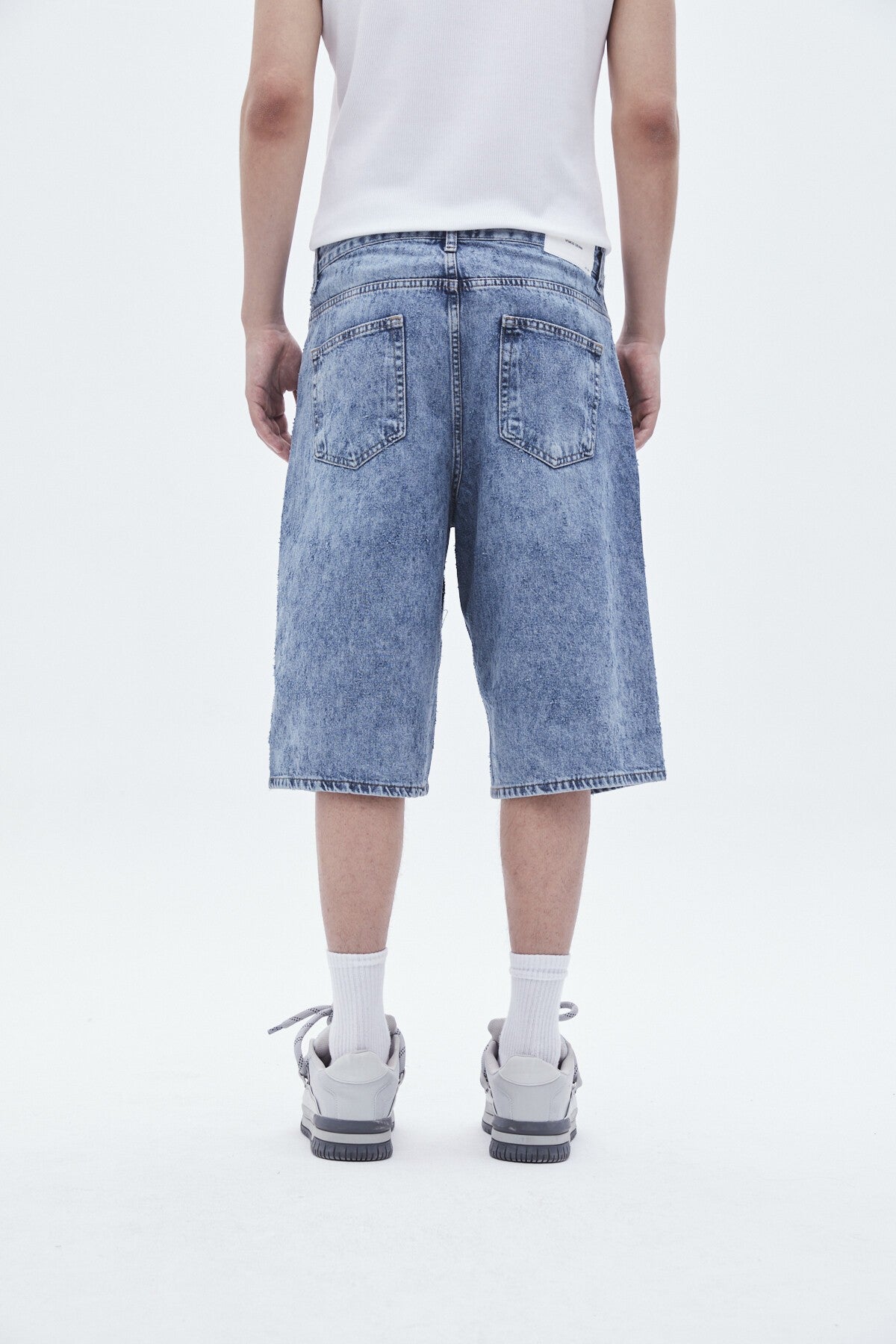 Oversized Denim Bermuda Shorts 40-641