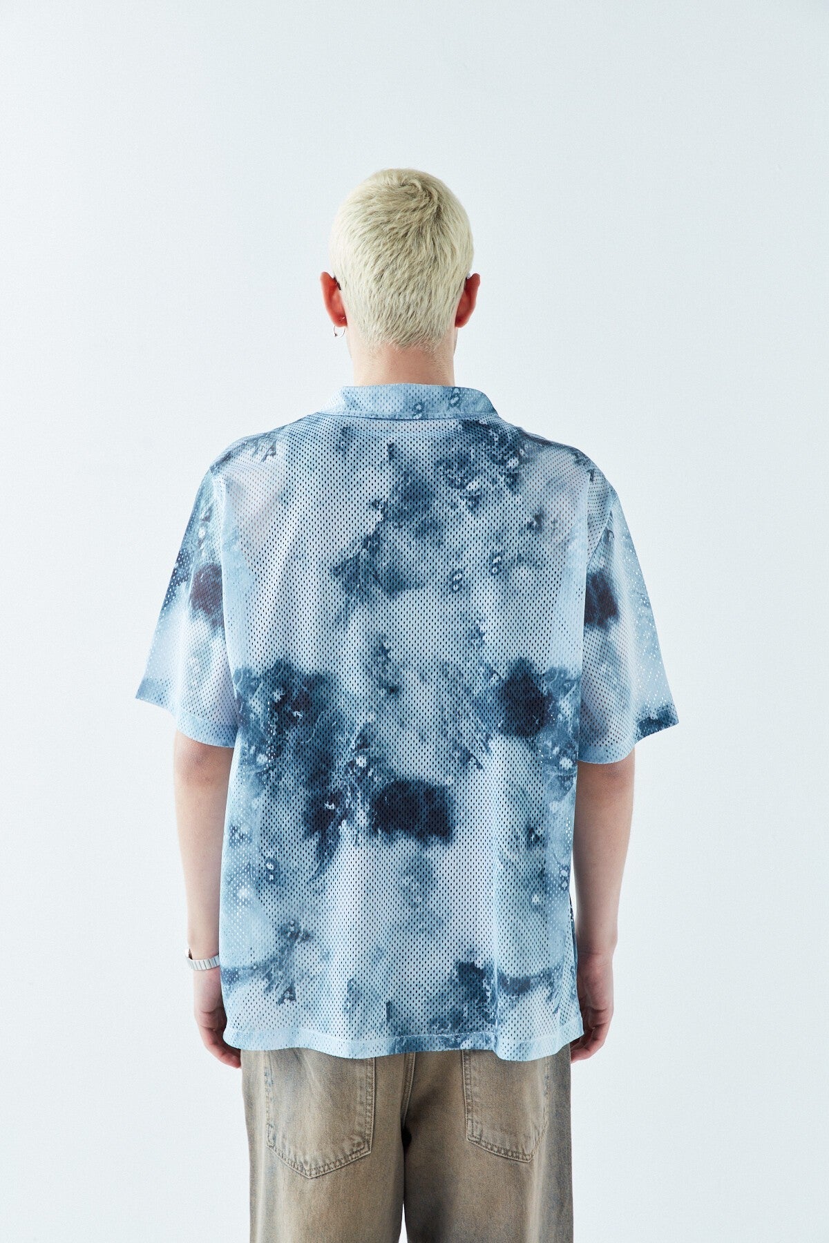 Patterned, Ribbed Oversized Shirt