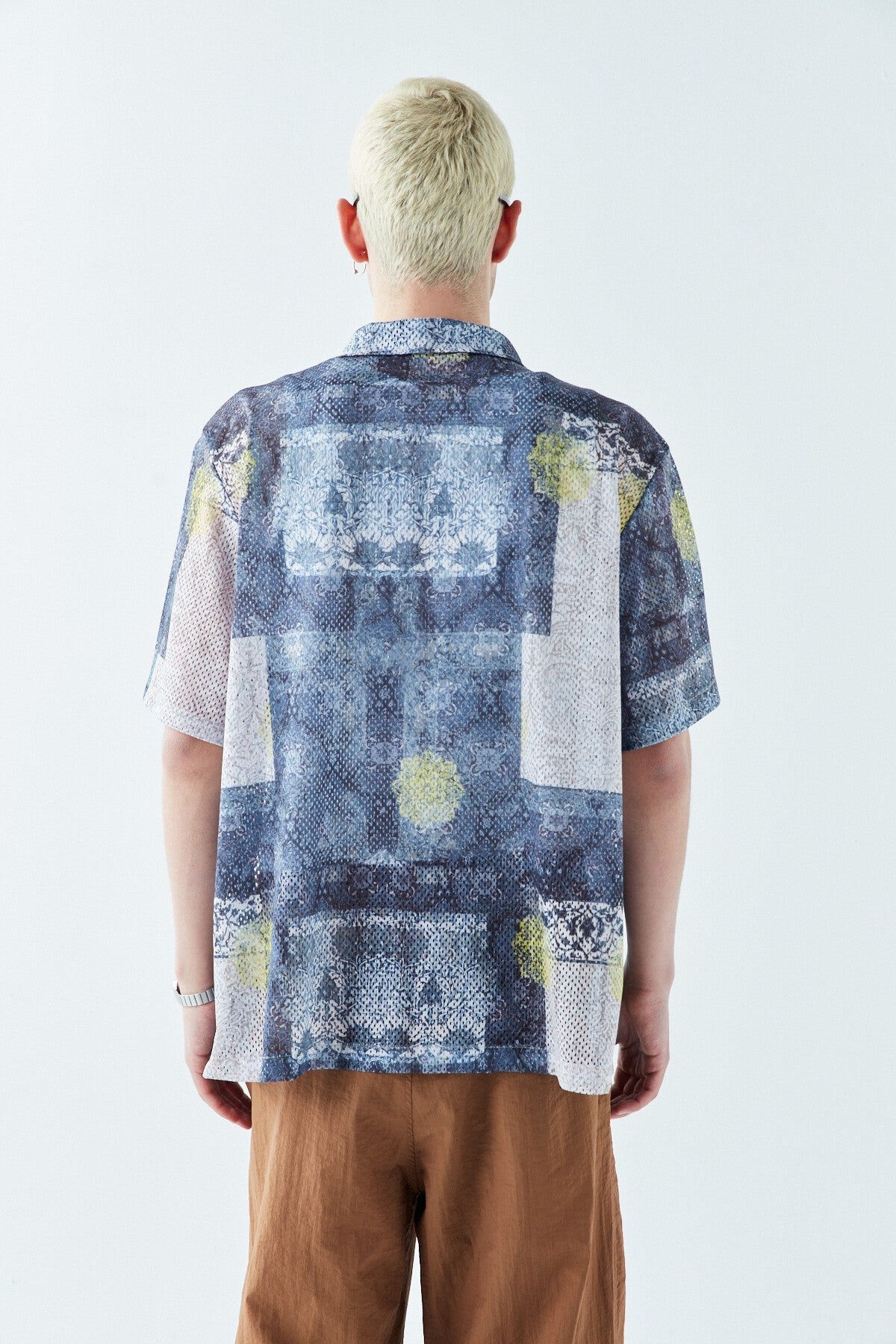 Patterned, Ribbed Oversized Shirt