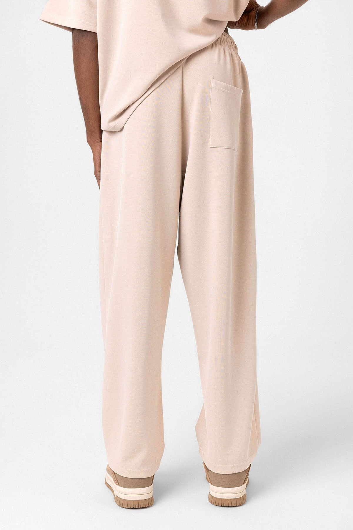 Label: Detailed Oversized Modal Fabric Sweatsuit Set