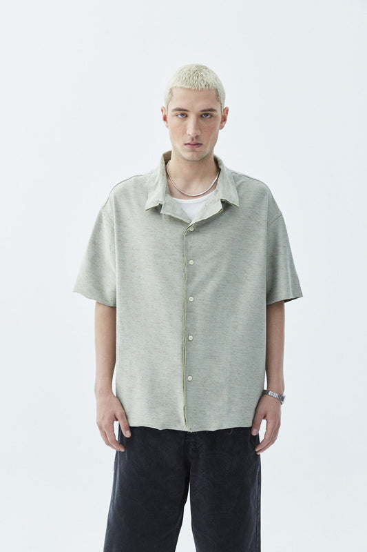 Oversized Knitted Linen Shirt