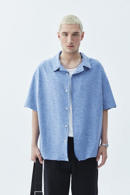 Oversized Knitted Linen Shirt