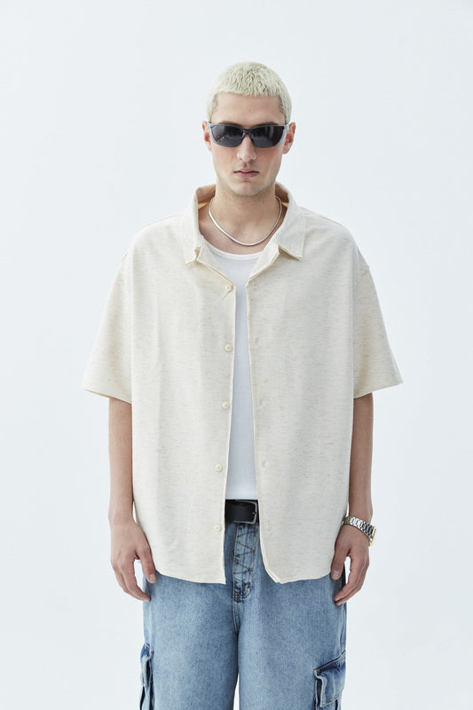 Oversized Knitted Linen Shirt