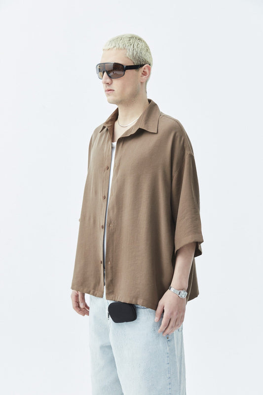 Oversized Crop Shirt
