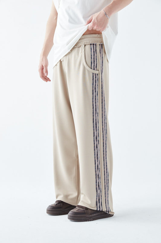 Baggy Sweatpants with Striped Details