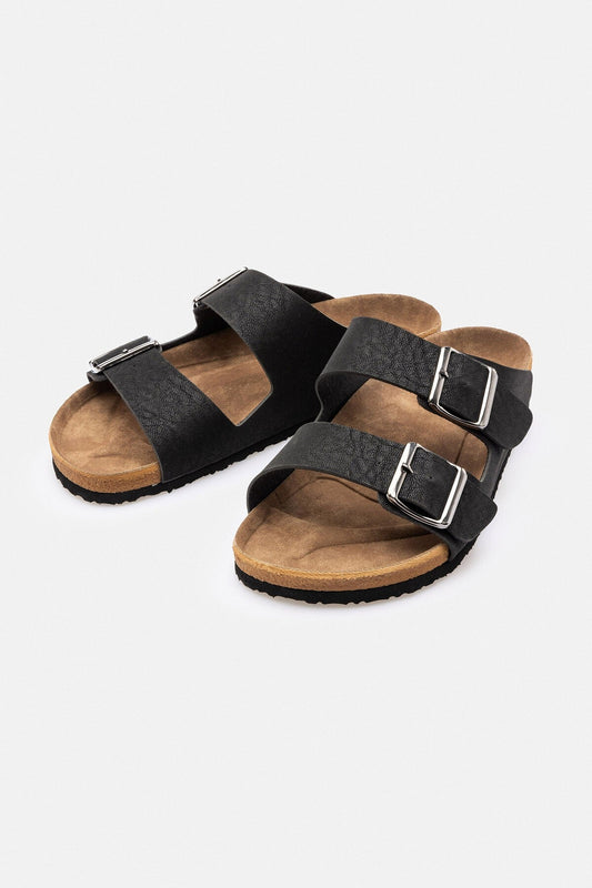 Polyester-Based Synthetic Slippers with Double Buckles