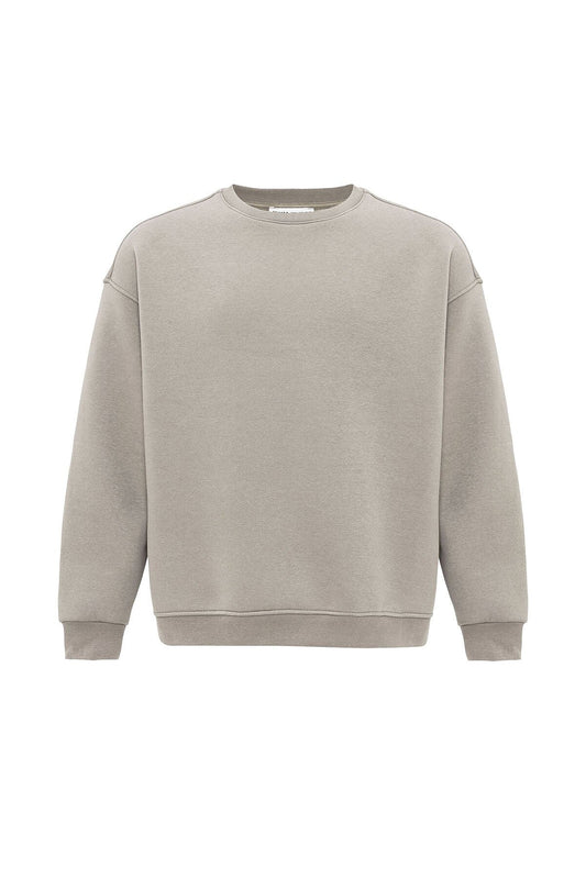 Basic Oversized Crew-Neck Sweatshirt