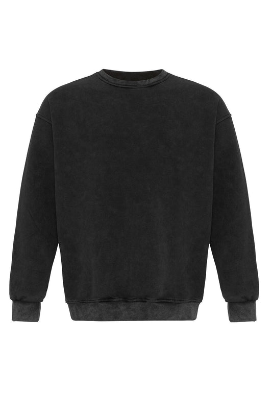 Machine-Washable Basic Oversized Sweatshirt