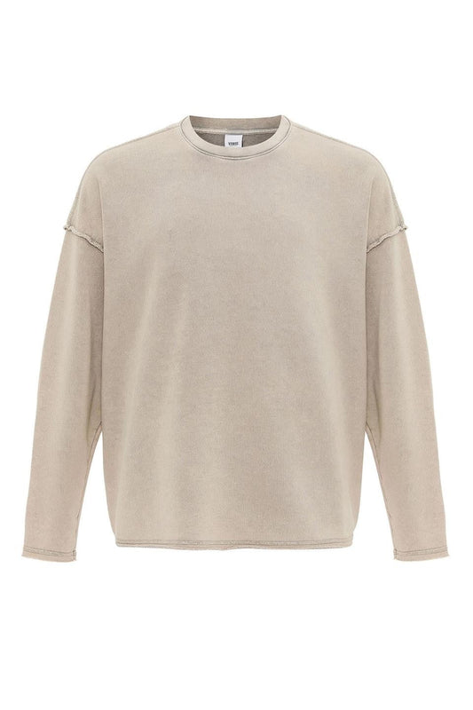 Oversized Sweatshirt with Washed Back Detail