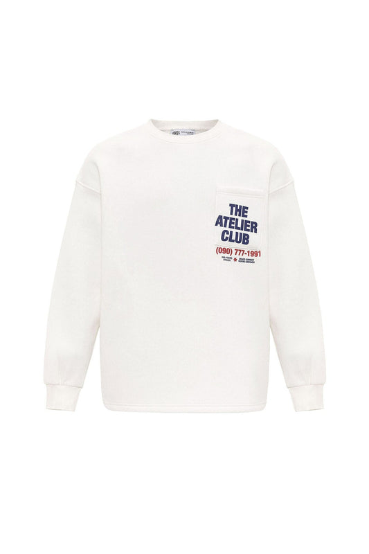 Oversized Sweatshirt with Printed Design