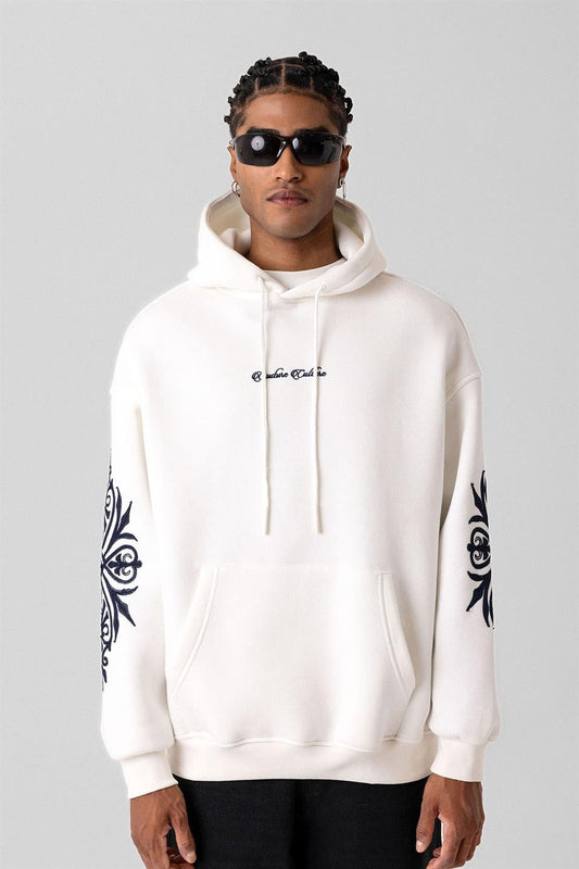 Patterned Oversized Sweatshirt