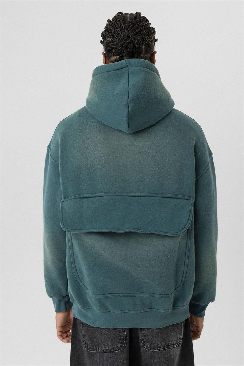 Oversized Washed Printed Sweatshirt
