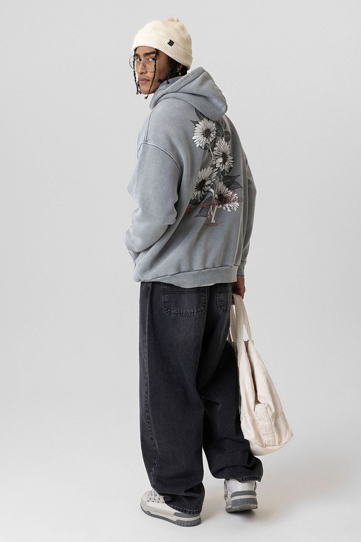 Oversized Sweatshirt with Detailed Print