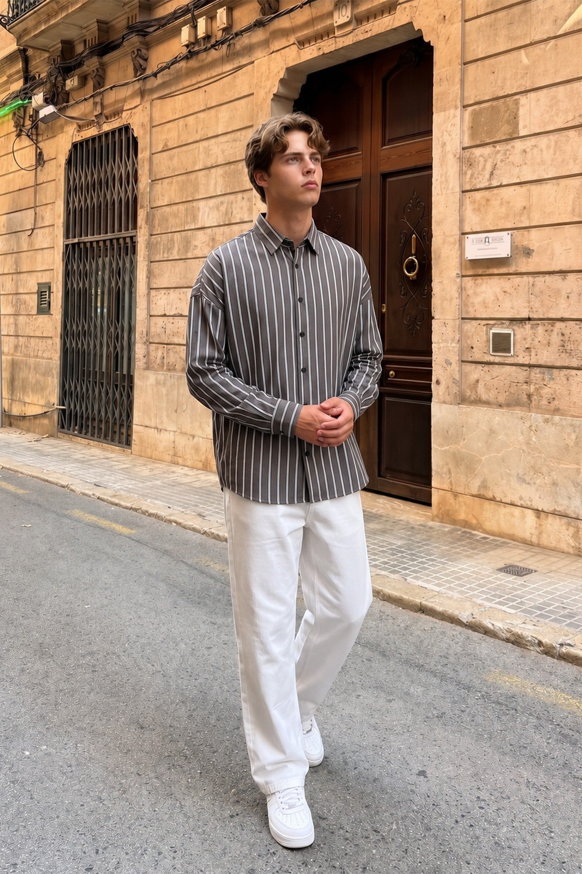 Oversized Striped Shirt