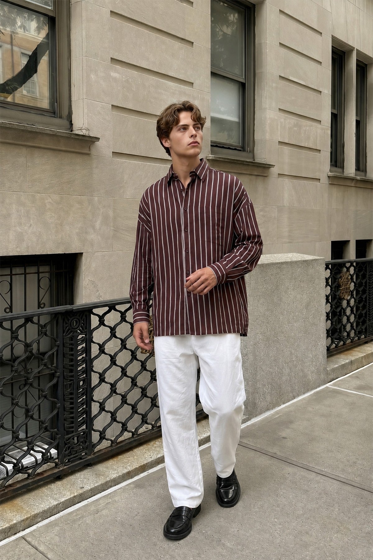 Oversized Striped Shirt