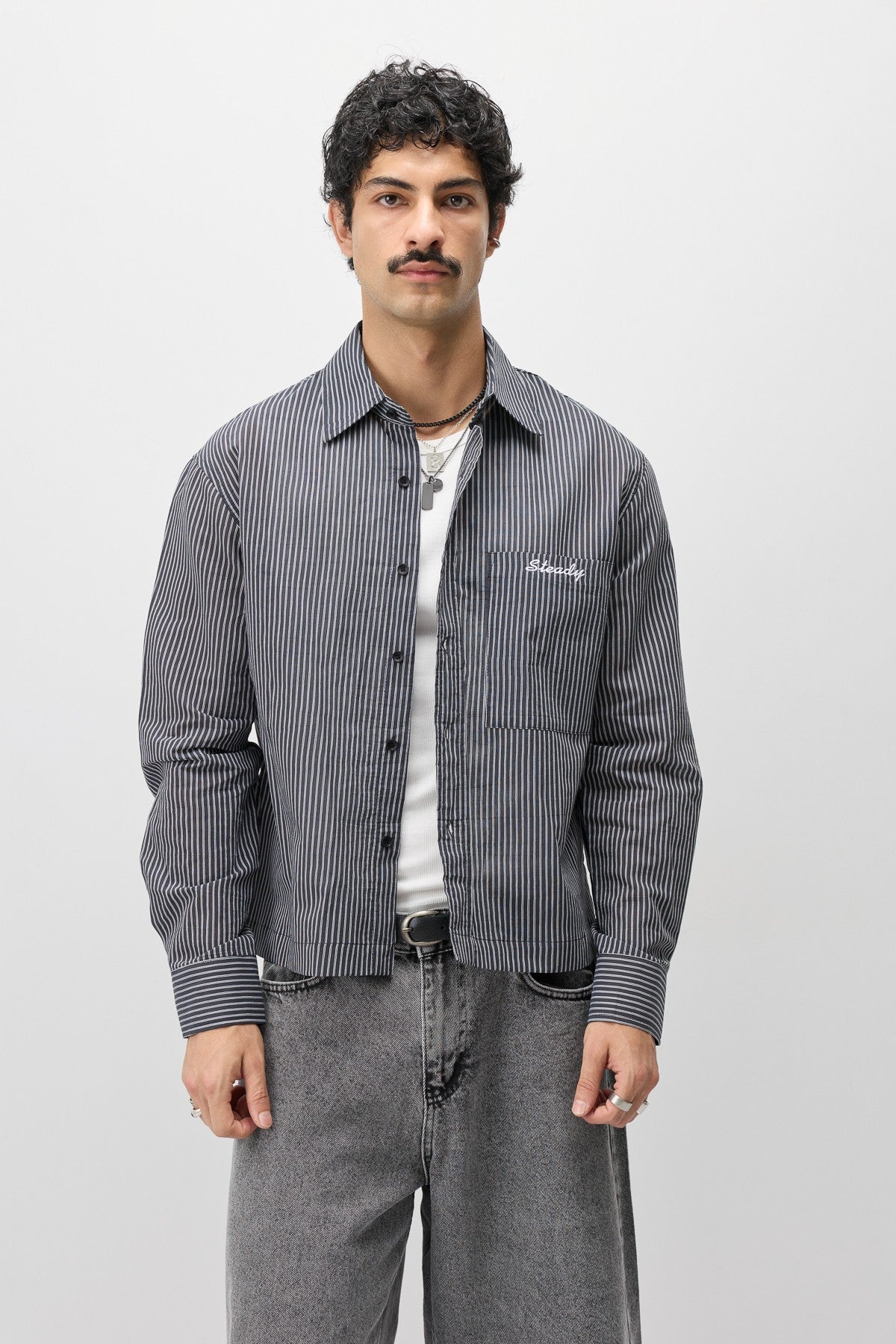 Long-Sleeved Boxyfit Shirt with Pockets