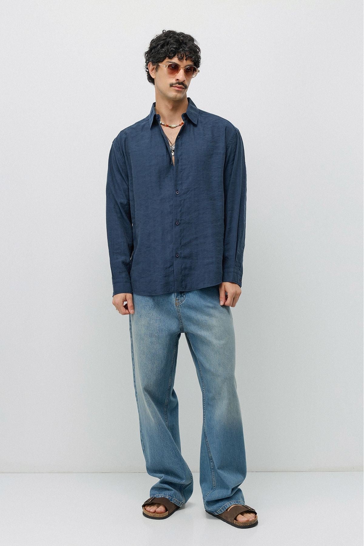 Flowy, Oversized Modal-Blend Shirt