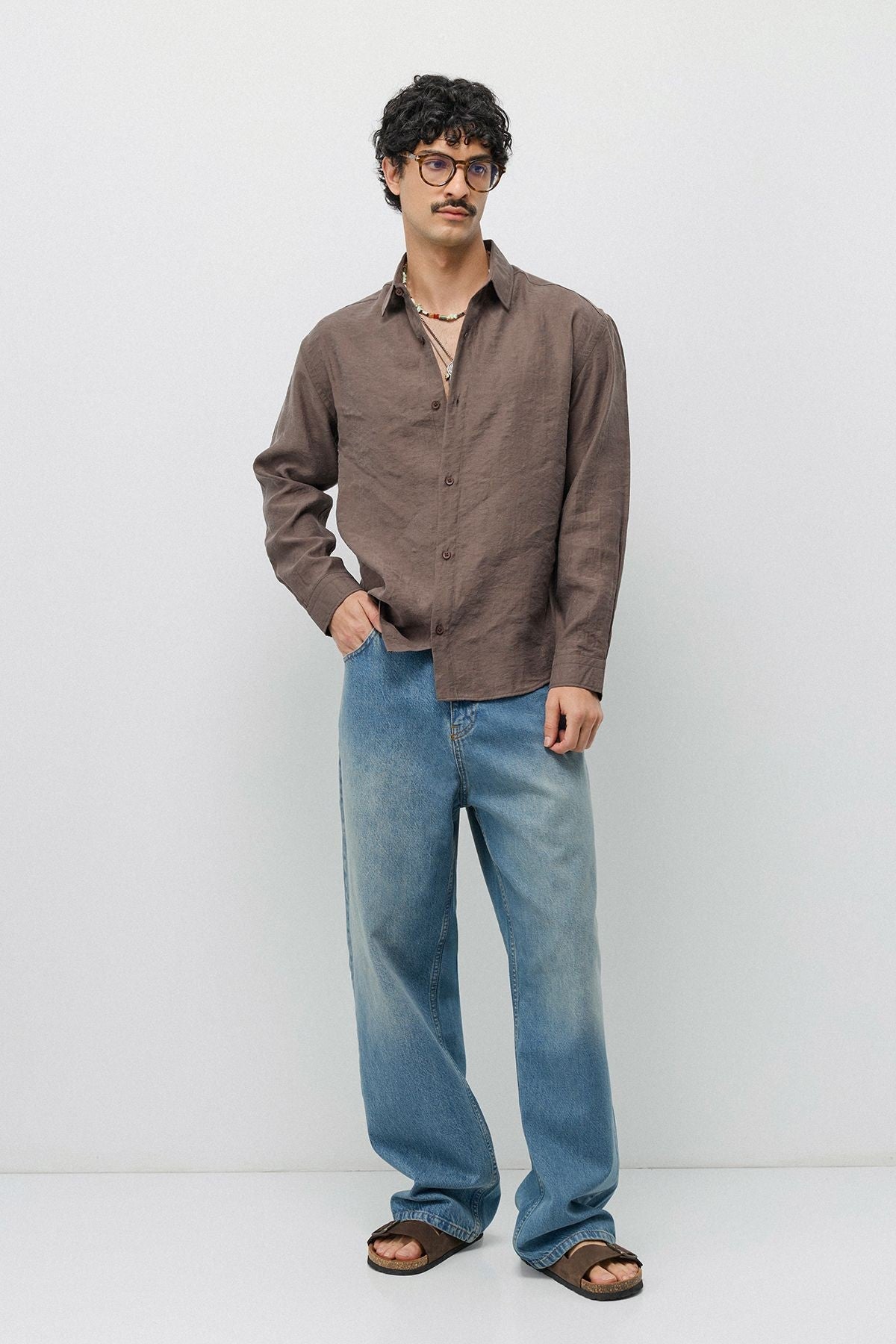 Flowy, Oversized Modal-Blend Shirt