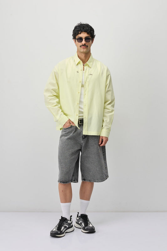 Long-Sleeved Boxy-Fit Shirt