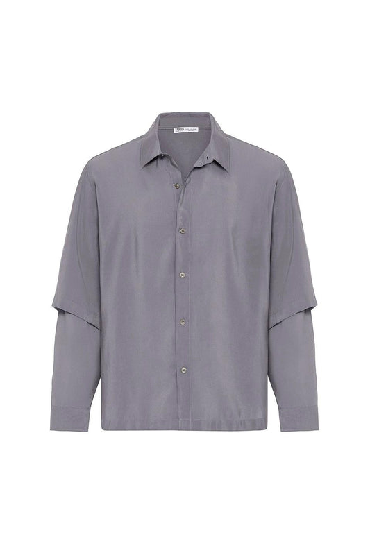 Oversized Shirt with Double-Sleeve Detail