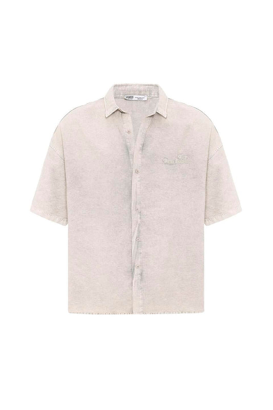 Oversized Tensel Shirt with Back Print
