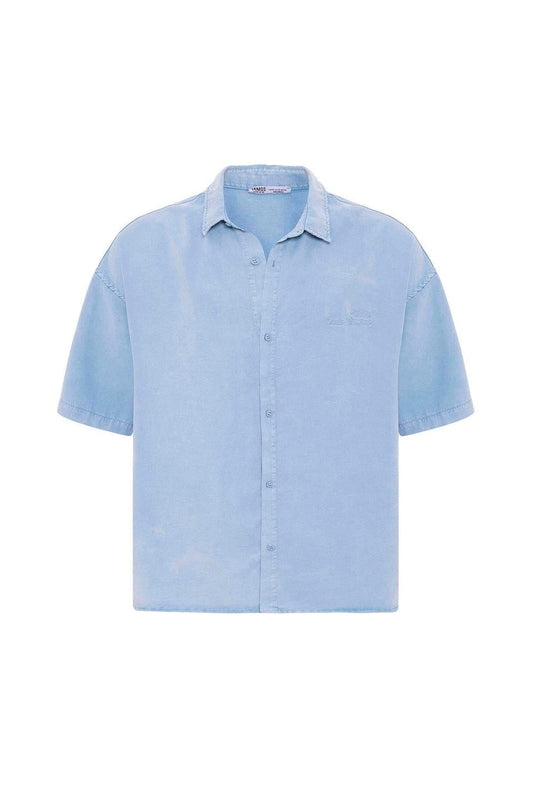 Oversized Tensel Shirt with Back Print