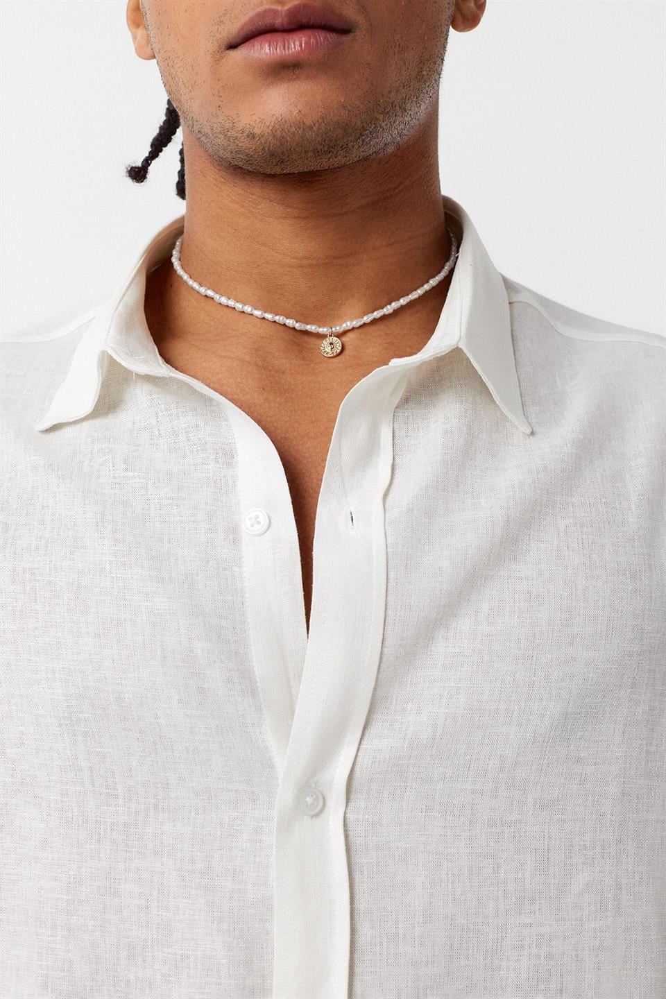Basic Oversized Long-Sleeved Linen Shirt