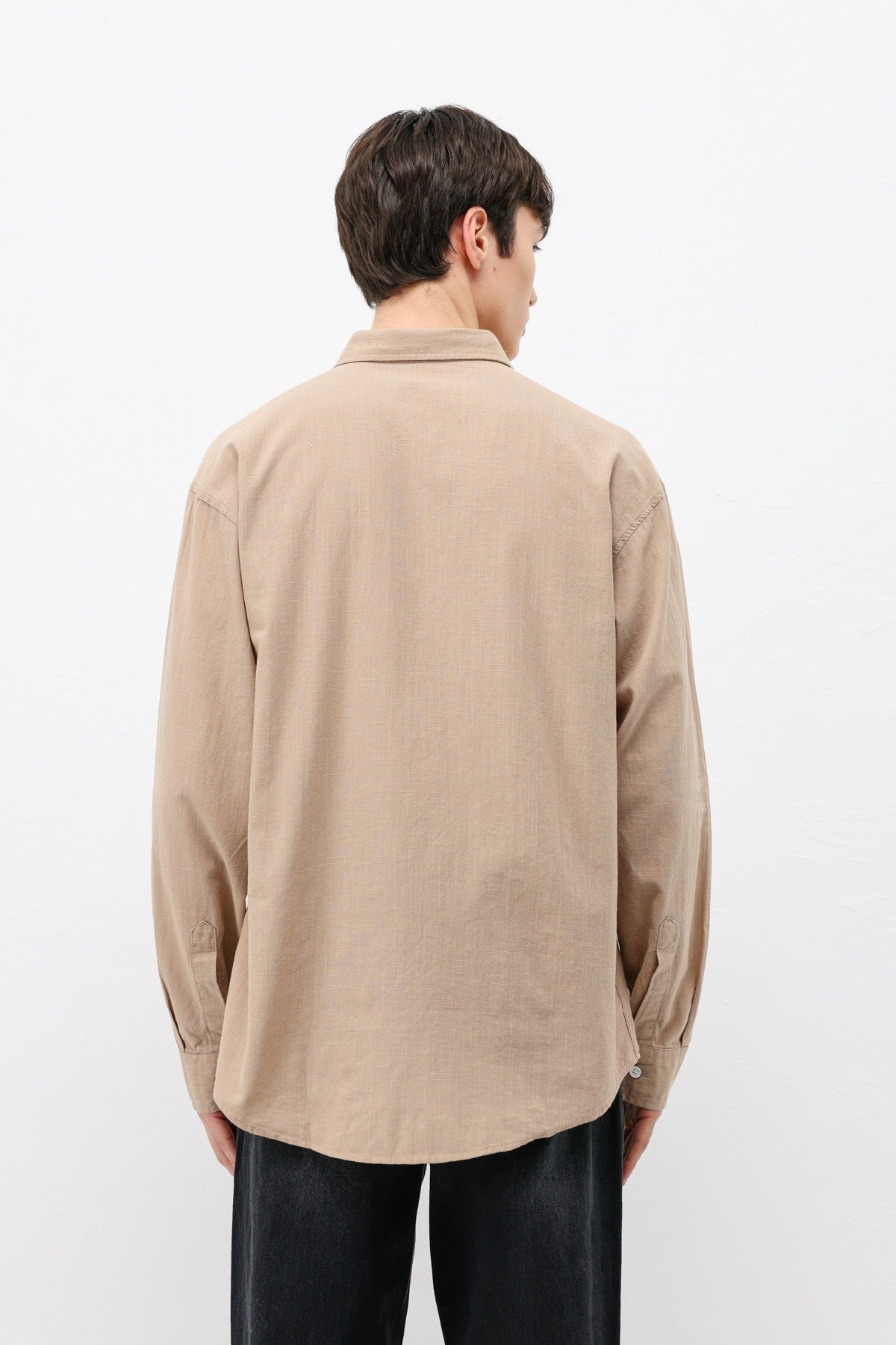 Basic Oversized Cotton-Linen Shirt