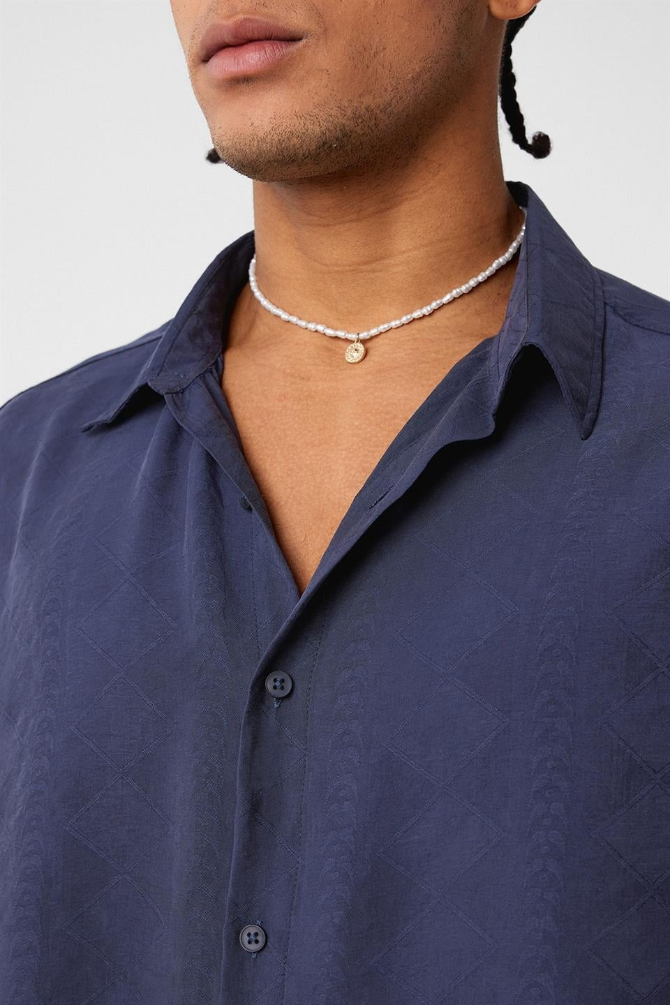 Oversized Short-Sleeve Modal Shirt