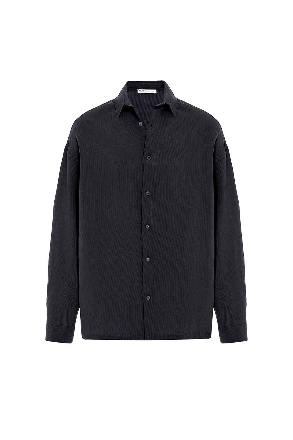 Basic Oversized Long-Sleeve Shirt