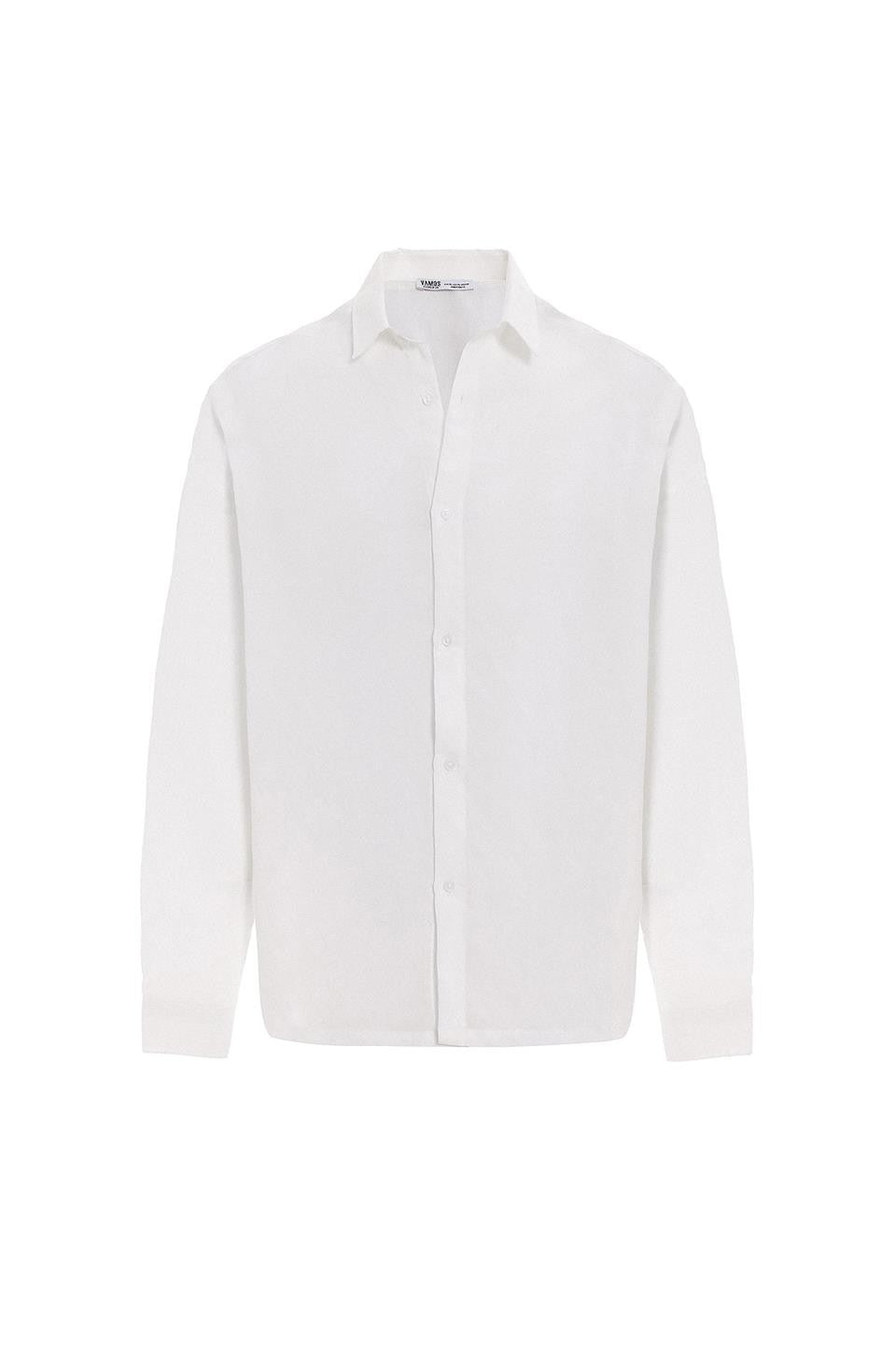 Basic Oversized Long-Sleeve Shirt