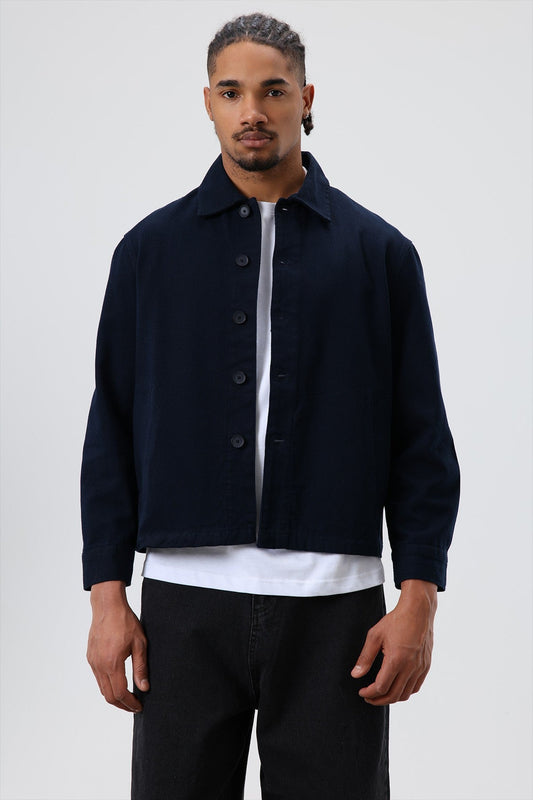 Boxy Fit Gabardine Jacket