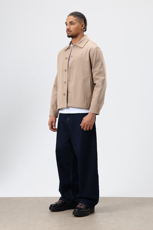 Boxy Fit Gabardine Jacket