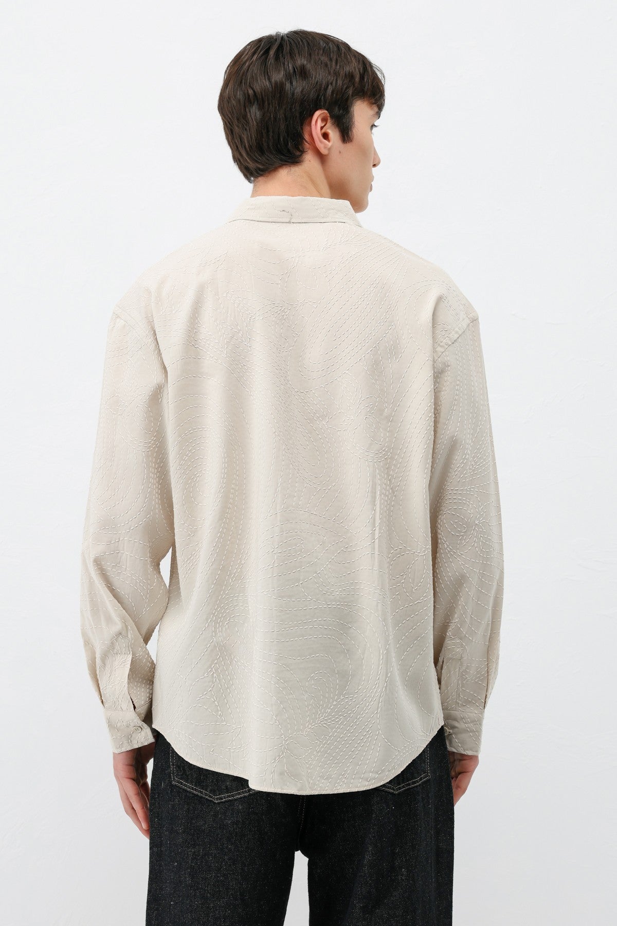 Oversized Shirt with Stitching Details