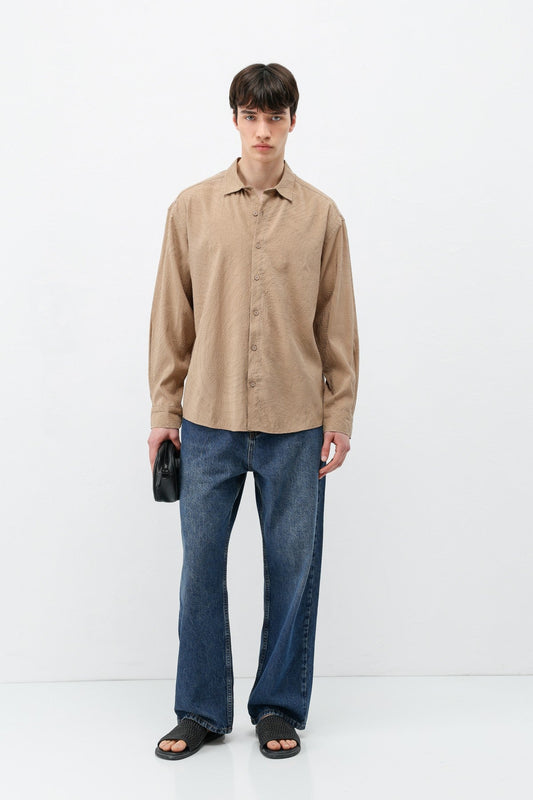 Oversized Shirt with Stitching Details