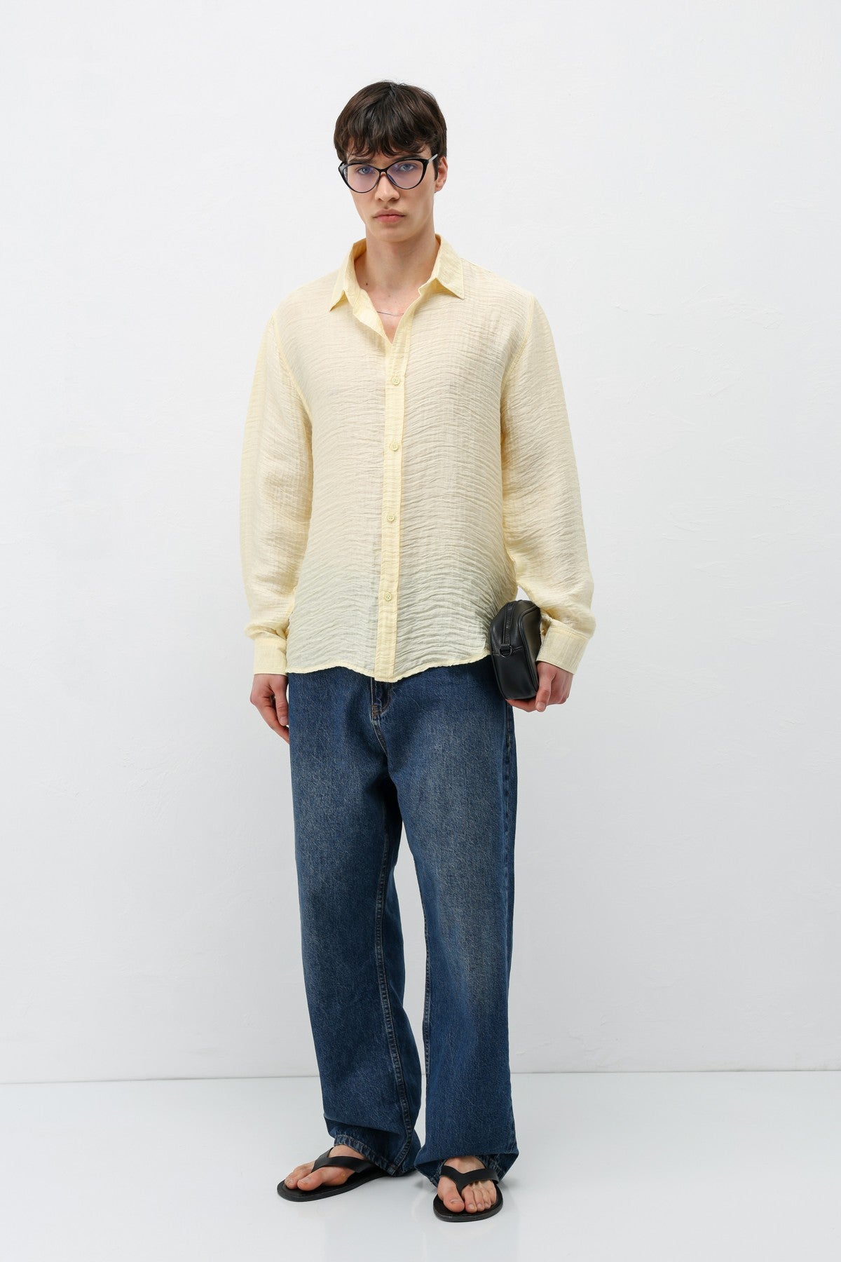 Textured Oversized Shirt