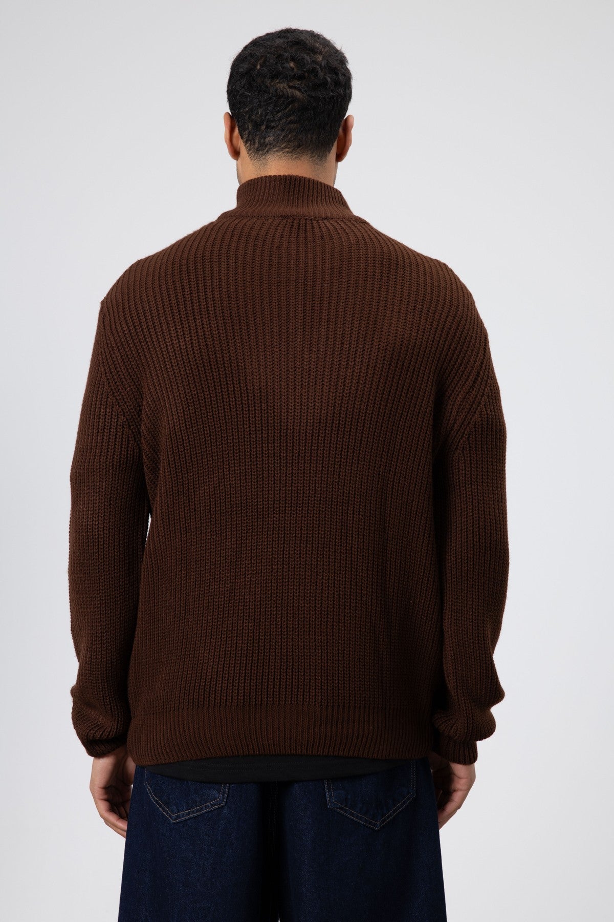 Zip-Up Knit Sweater