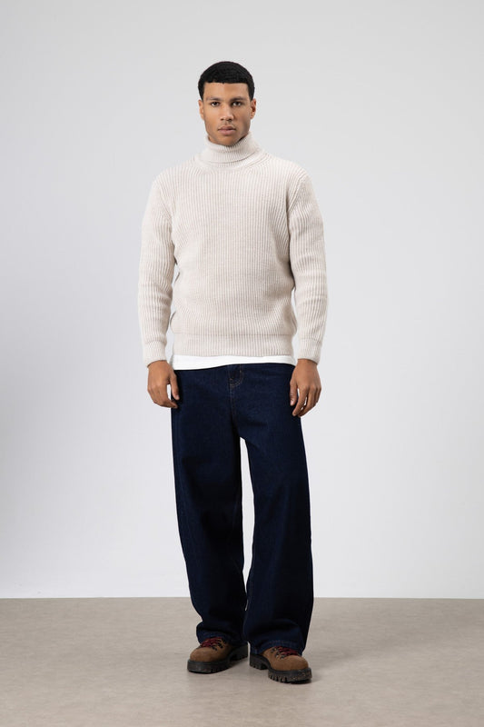 Oversized Knit Turtleneck Sweater